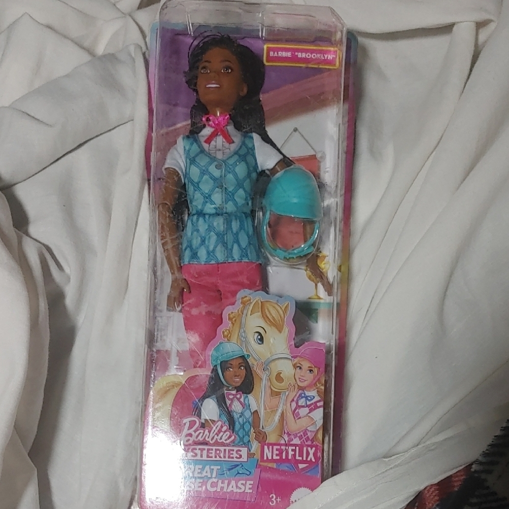 Mattel Barbie Doll with Blue Top and Pink Pants